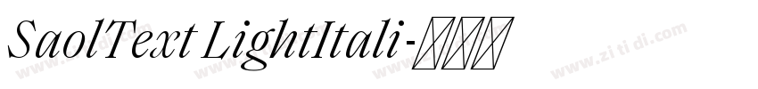 SaolText LightItali字体转换